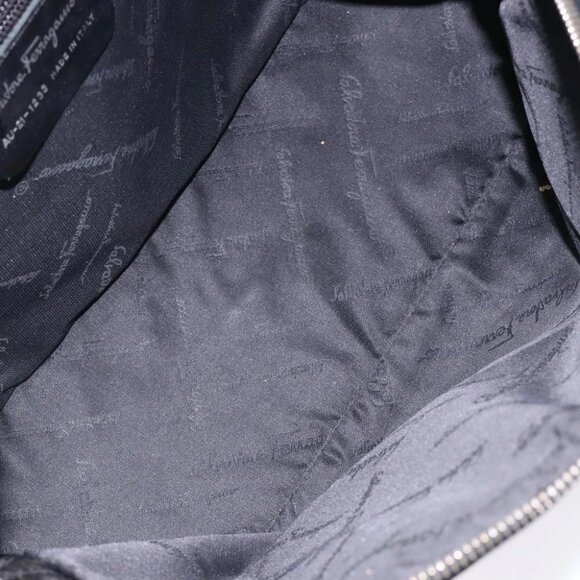Salvatore Ferragamo Hand Bag Nylon Black Auth cl500 - Picture 11 of 16